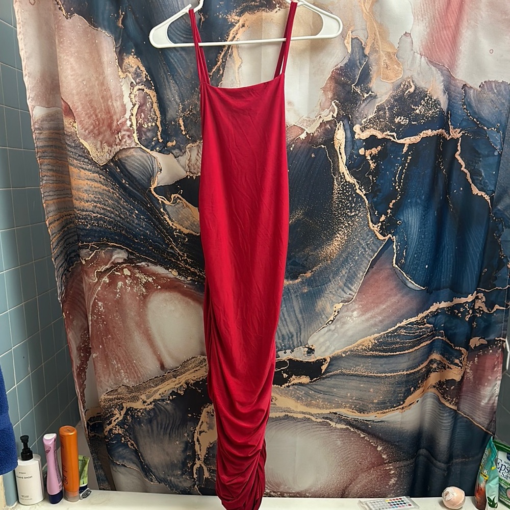Hot pink dress